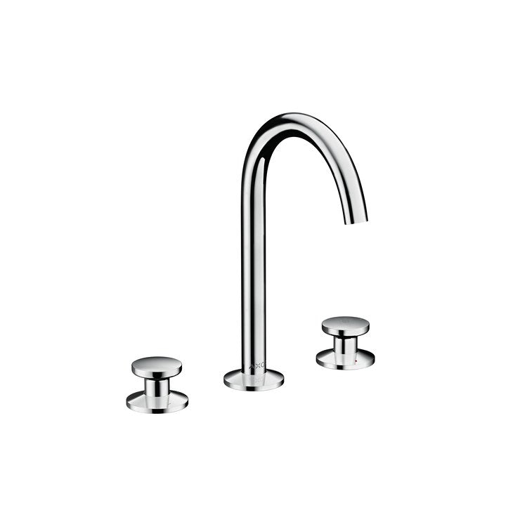 Lavatory Faucet One 170 Widespread 8 Inch Spread 2 Knob WaterSense Chrome 1.2 Gallons per Minute 120 DEG Swivel Less Drain 3 Hole Select/AirPower/Comfort Zone/EcoRight - Image 1