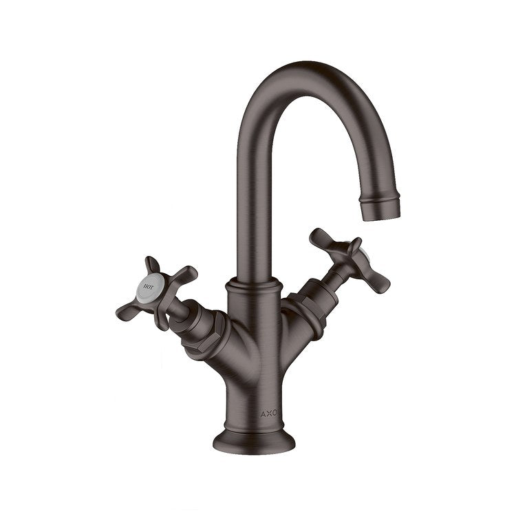 Lavatory Faucet Montreux 2 Cross Brushed Black Chrome 1.2 Gallons per Minute 150 DEG Swivel Pop-Up 1 Hole 6-1/4 Inch - Image 1