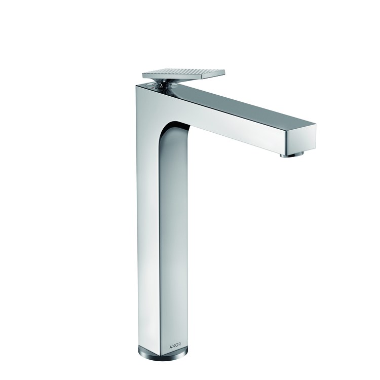Lavatory Faucet Citterio Rhombic Cut 1 Lever ADA Chrome 1.2 Gallons per Minute Rigid Less Drain 1 Hole 11 Inch - Image 1
