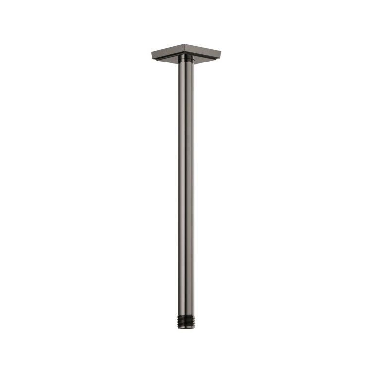 Shower Arm Essential with Flange Brilliance Black Onyx 14 Inch 1/2 IN NPT Brass Ceiling Mount
