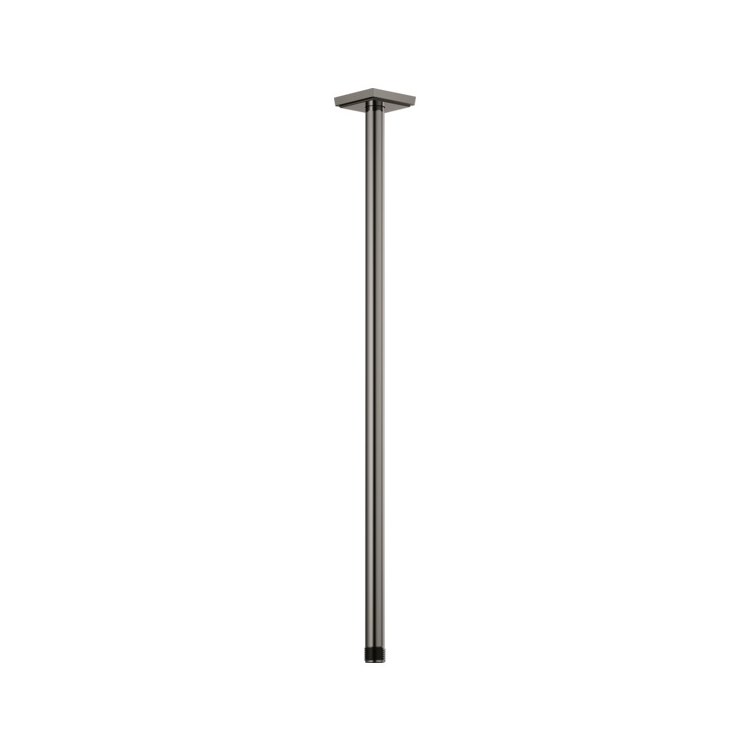 Shower Arm Universal Showering with Square Flange Brilliance Black Onyx 24 Inch 1/2 IN NPT Brass Ceiling Mount - Image 1