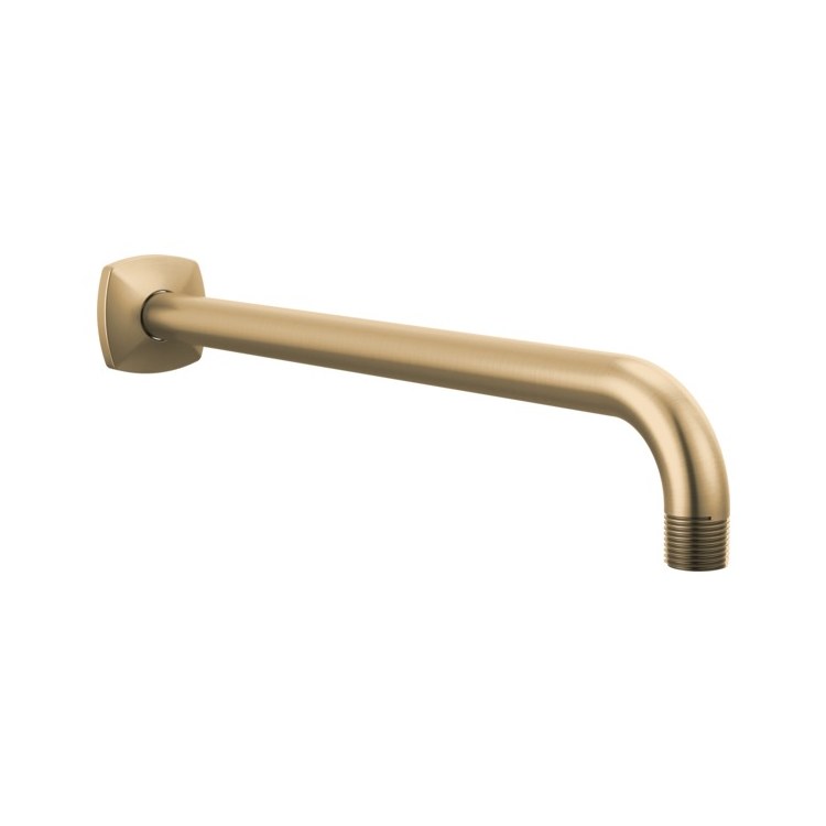 Shower Arm Allaria with Flange Brilliance Luxe Gold 13 Inch 1/2″ NPT Brass Wall Mount