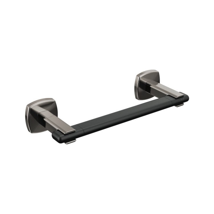 Towel Bar Allaria 8 Inch Single Brilliance Black Onyx/Matte Black Metal - Image 1