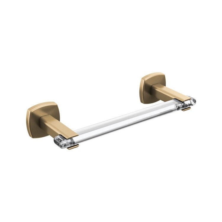 Towel Bar Allaria 8 Inch Single Brilliance Luxe Gold/Clear Acrylic Metal - Image 1