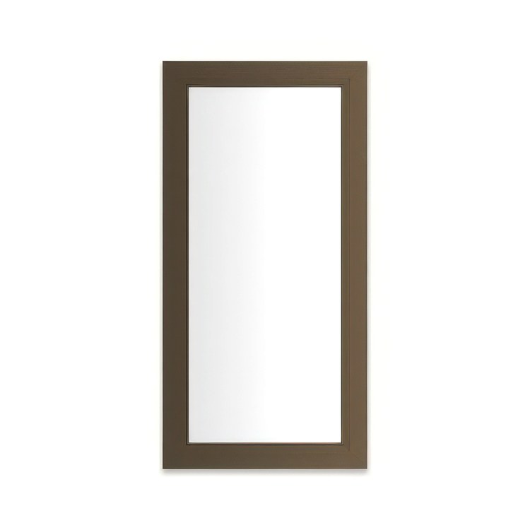 Medicine Cabinet Main Line 20 x 40 Inch 1 Doors Framed Mirror Brushed Bronze Flat Top Merion Frame Slow Close Hinges 4 Inch - Image 1