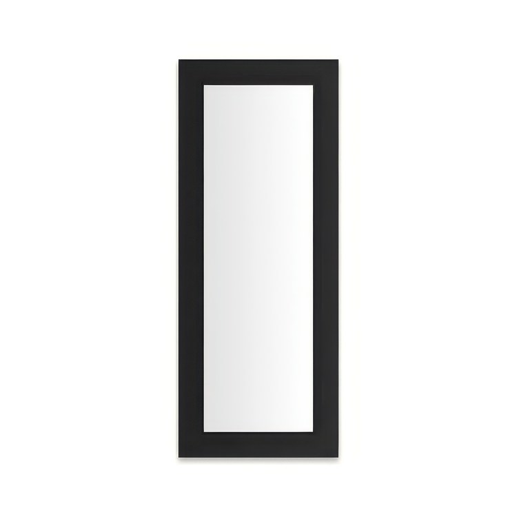 Medicine Cabinet Main Line 16 x 40 Inch 1 Doors Framed Mirror Brushed Black Flat Top Merion Frame Slow Close Hinges Sliding Magnification Mirror Magnetic Strip Interior Lighting USB Charging ports Electrical Outlets Phone Holder 4 Inch - Image 1
