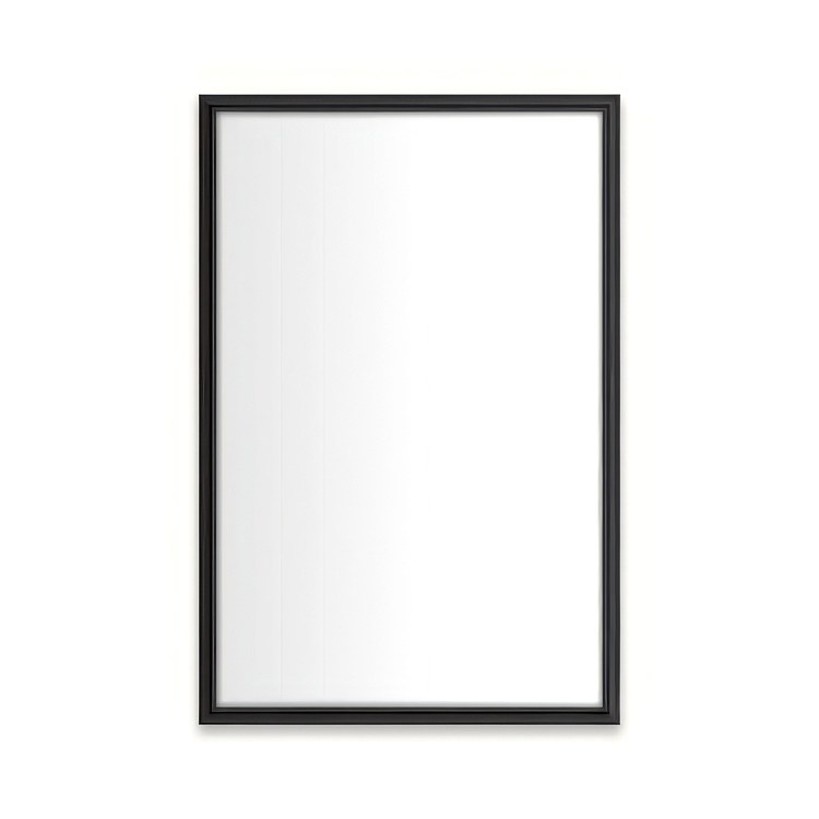 Medicine Cabinet Main Line 20 x 30 Inch 1 Doors Framed Mirror Brushed Black Flat Top Rosemont Frame Slow Close Hinges 4 Inch - Image 1