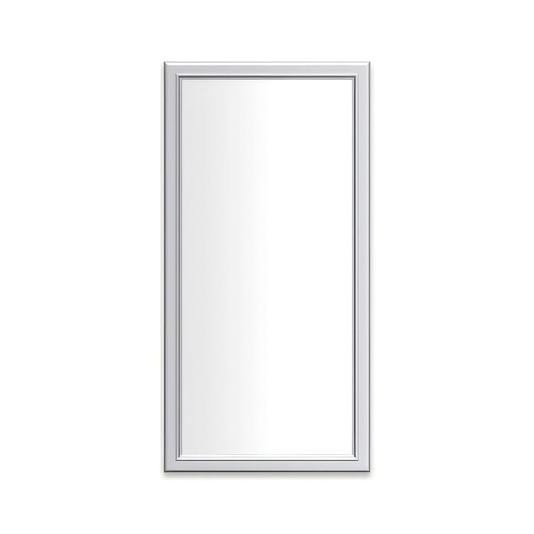 Medicine Cabinet Main Line 20 x 40 Inch 1 Doors Framed Mirror Chrome Flat Top Bryn Mawr Frame Slow Close Hinges 4 Inch - Image 1