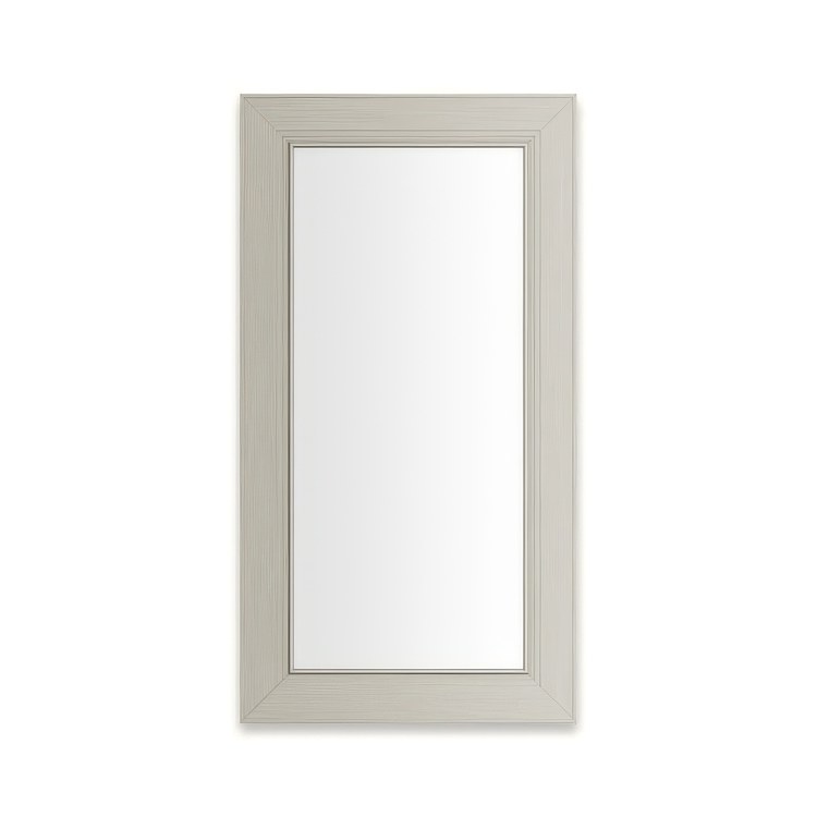 Medicine Cabinet Main Line 16 x 30 Inch 1 Doors Framed Mirror Nickel Flat Top Merion Frame Slow Close Hinges 4 Inch - Image 1