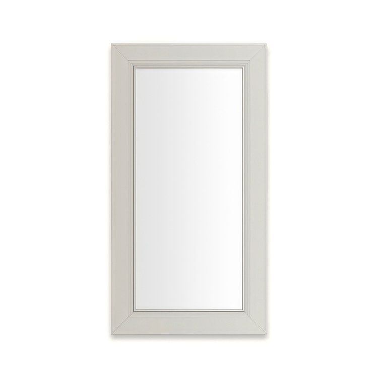 Medicine Cabinet Main Line 16 x 40 Inch 1 Doors Framed Mirror Polished Nickel Flat Top Merion Frame Slow Close Hinges 4 Inch - Image 1