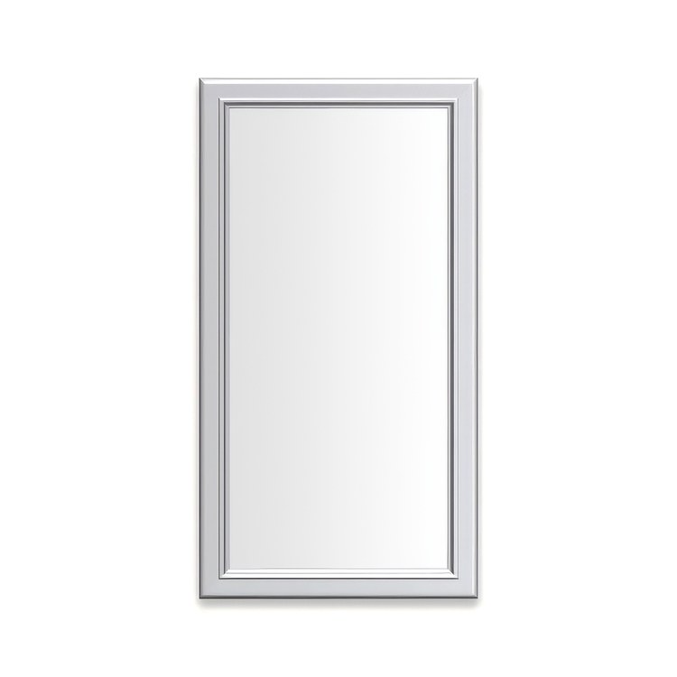 Medicine Cabinet Main Line 16 x 30 Inch 1 Doors Framed Mirror Chrome Flat Top Bryn Mawr Frame Slow Close Hinges 4 Inch - Image 1