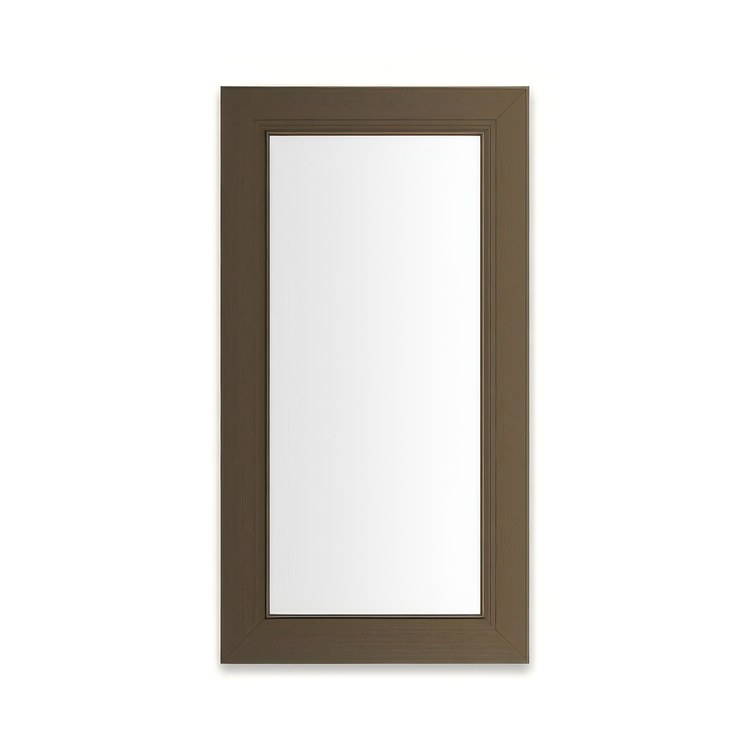 Medicine Cabinet Main Line 16 x 30 Inch 1 Doors Framed Mirror Brushed Bronze Flat Top Merion Frame Slow Close Hinges 4 Inch - Image 1
