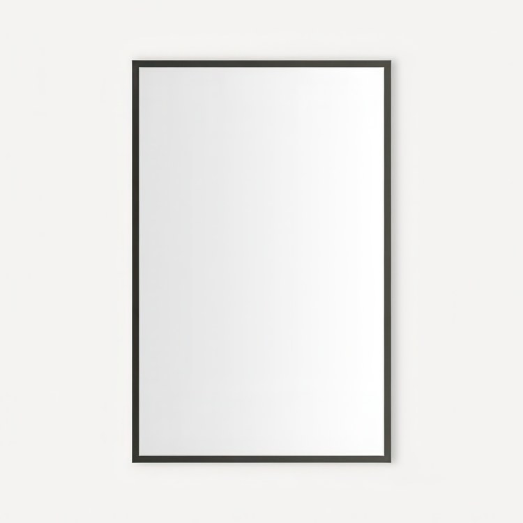 Medicine Cabinet Craft Cabinet Series 20 x 30 Inch 1 Doors Mirrored Iron Black Flat Top Thin Framed Slow Close/Electric Upgrade - Image 1