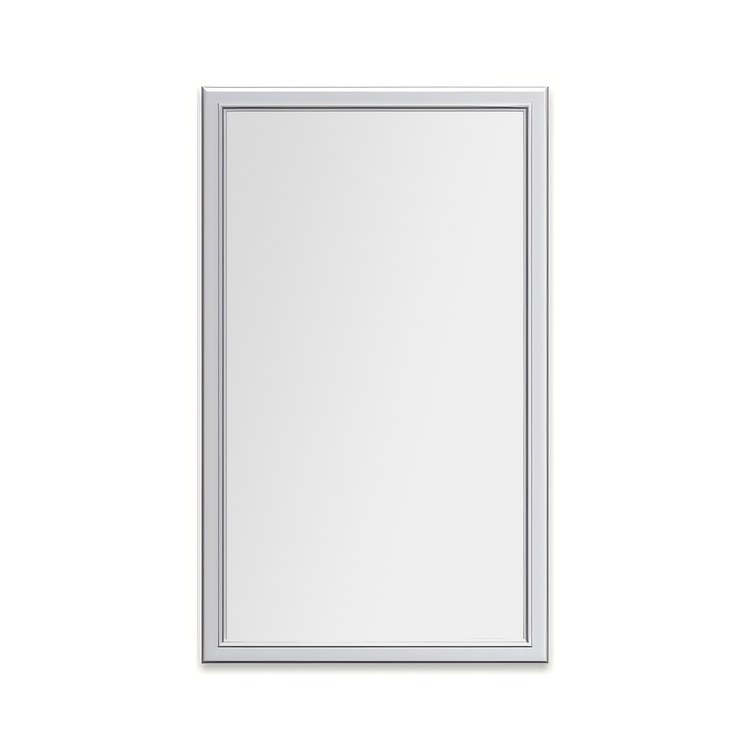 Medicine Cabinet Main Line 24 x 40 Inch 1 Doors Framed Mirror Chrome Flat Top Bryn Mawr Frame Slow Close Hinges Sliding Magnification Mirror Magnetic Strip Interior Lighting USB Charging ports Electrical Outlets Phone Holder 4 Inch - Image 1