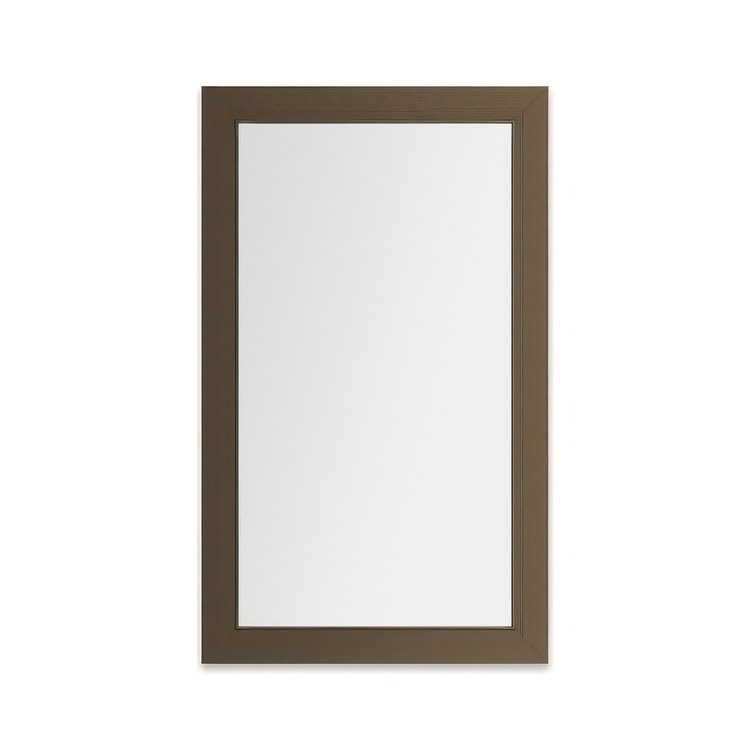 Medicine Cabinet Main Line 24 x 40 Inch 1 Doors Framed Mirror Brushed Bronze Flat Top Merion Frame Slow Close Hinges Sliding Magnification Mirror Magnetic Strip Interior Lighting USB Charging ports Electrical Outlets Phone Holder 4 Inch - Image 1