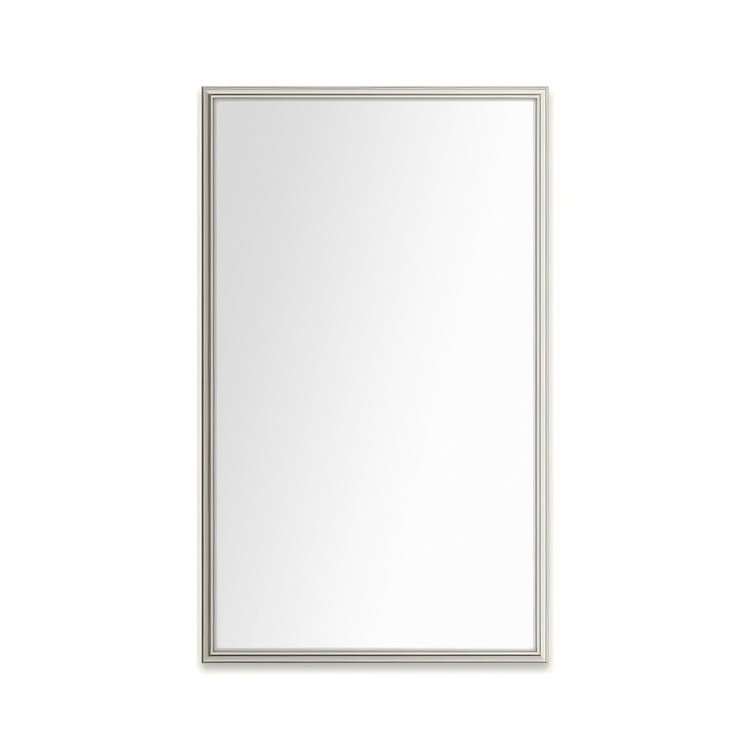 Medicine Cabinet Main Line 24 x 40 Inch 1 Doors Framed Mirror Nickel Flat Top Rosemont Frame Slow Close Hinges 4 Inch - Image 1