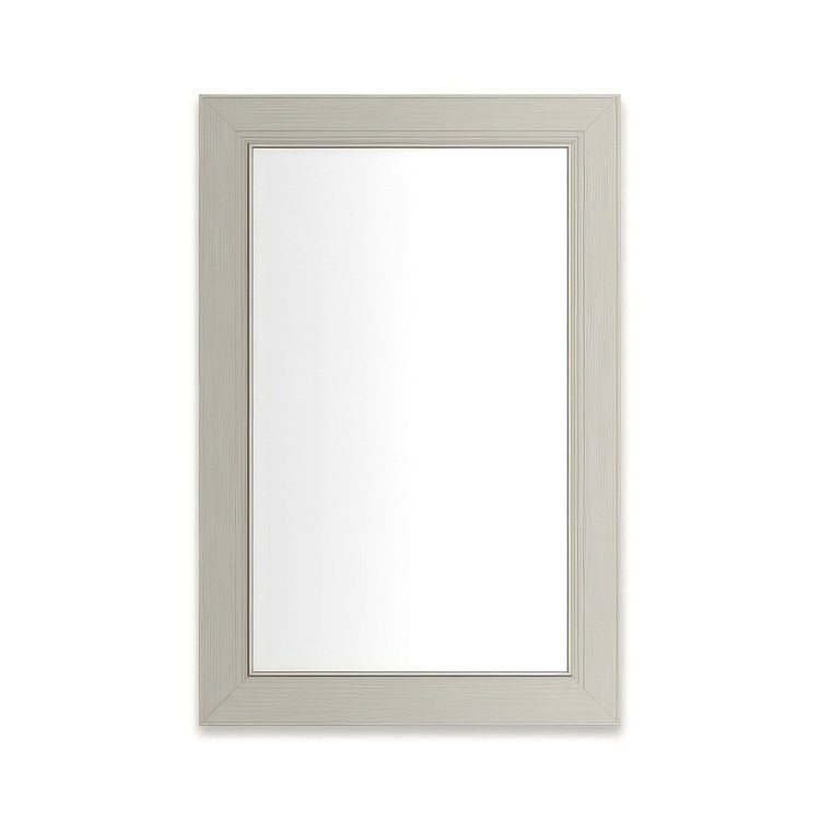 Medicine Cabinet Main Line 20 x 30 Inch 1 Doors Framed Mirror Nickel Flat Top Merion Frame Slow Close Hinges Sliding Magnification Mirror Magnetic Strip Interior Lighting USB Charging ports Electrical Outlets Phone Holder 4 Inch - Image 1