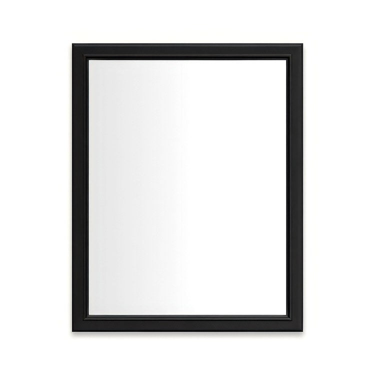 Medicine Cabinet Main Line 24W x 30H Inch 1 Doors Framed Mirror Brushed Black Flat Top Bryn Mawr Frame Slow Close Hinges Sliding Magnification Mirror Magnetic Strip Interior Lighting USB Charging ports Electrical Outlets Phone Holder 4 Inch - Image 1