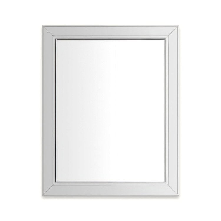 Medicine Cabinet Main Line 24 x 30 Inch 1 Doors Framed Mirror Chrome Flat Top Merion Frame Slow Close Hinges 4 Inch - Image 1