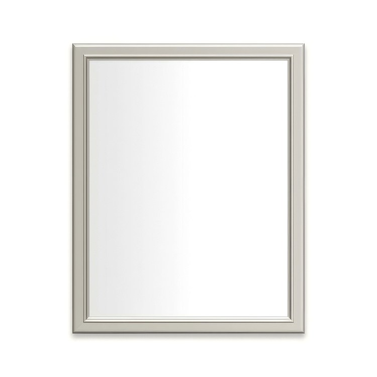 Medicine Cabinet Main Line 24W x 30H Inch 1 Doors Framed Mirror Polished Nickel Flat Top Bryn Mawr Frame Slow Close Hinges 4 Inch - Image 1