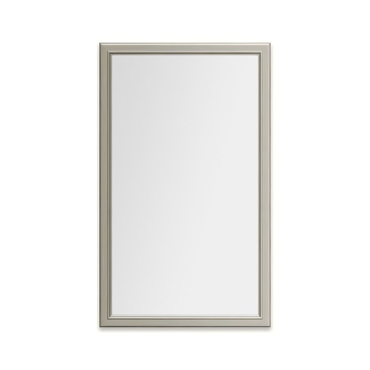 Medicine Cabinet Main Line 24 x 40 Inch 1 Doors Framed Mirror Nickel Flat Top Bryn Mawr Frame Slow Close Hinges 4 Inch - Image 1