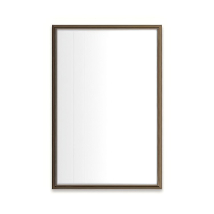 Medicine Cabinet Main Line 20 x 30 Inch 1 Doors Framed Mirror Brushed Bronze Flat Top Rosemont Frame Slow Close Hinges 4 Inch - Image 1