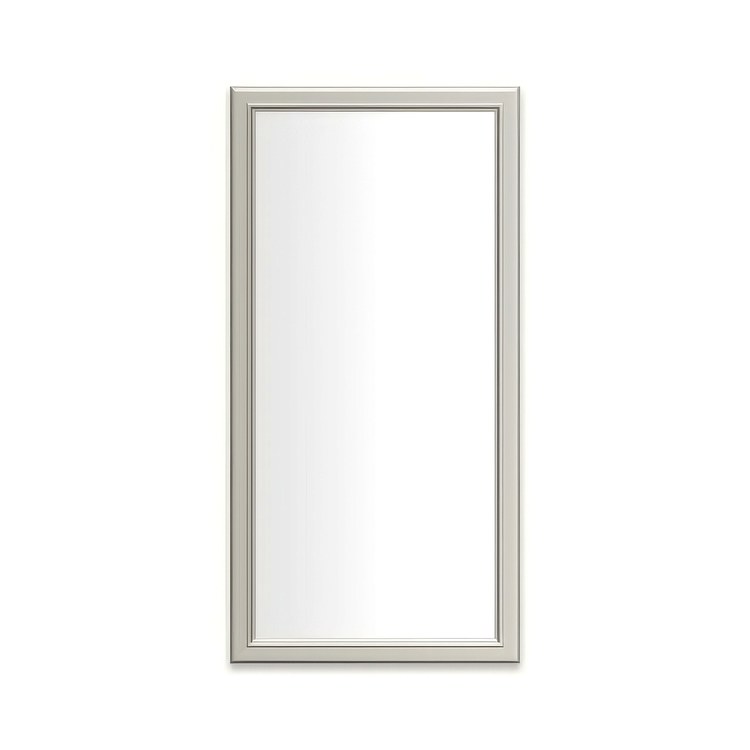 Medicine Cabinet Main Line 20 x 40 Inch 1 Doors Framed Mirror Polished Nickel Flat Top Bryn Mawr Frame Slow Close Hinges 4 Inch - Image 1
