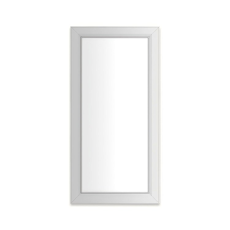 Medicine Cabinet Main Line 20 x 40 Inch 1 Doors Framed Mirror Chrome Flat Top Merion Frame Slow Close Hinges 4 Inch - Image 1