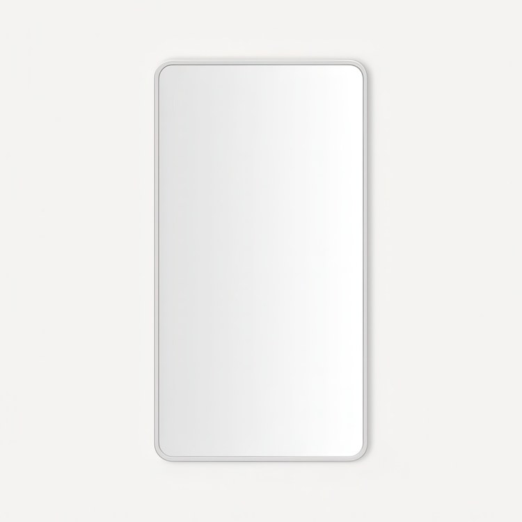 Medicine Cabinet Craft Cabinet Series 24 x 44 Inch 1 Doors Mirrored Polished Stainless Steel Flat Top Rounded Corners Slow Close - Image 1