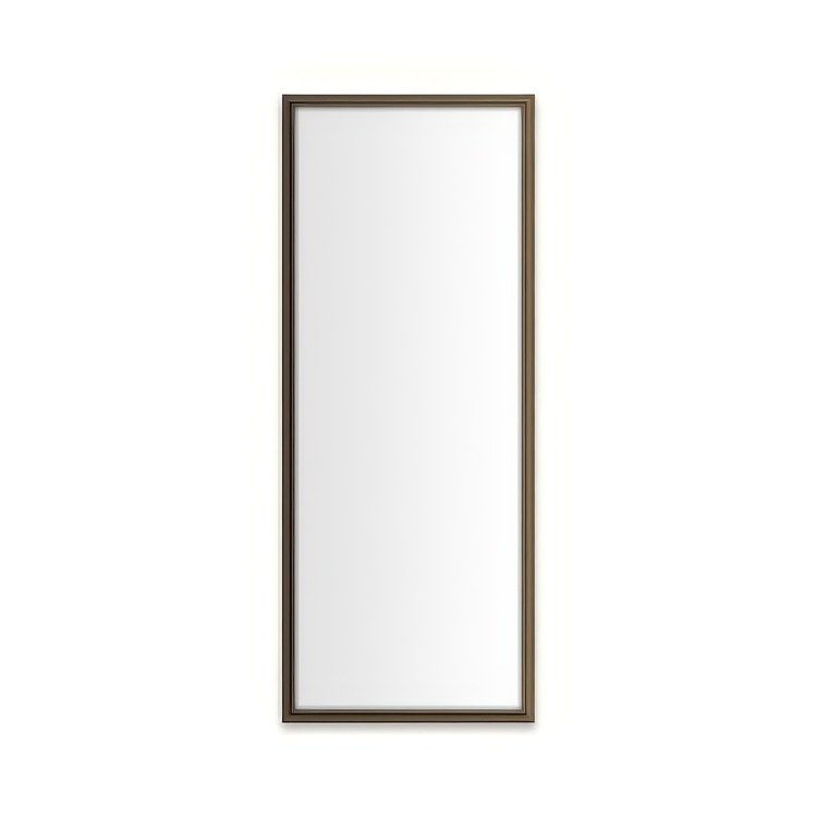 Medicine Cabinet Main Line 16 x 40 Inch 1 Doors Framed Mirror Brushed Bronze Flat Top Rosemont Frame Slow Close Hinges 4 Inch - Image 1