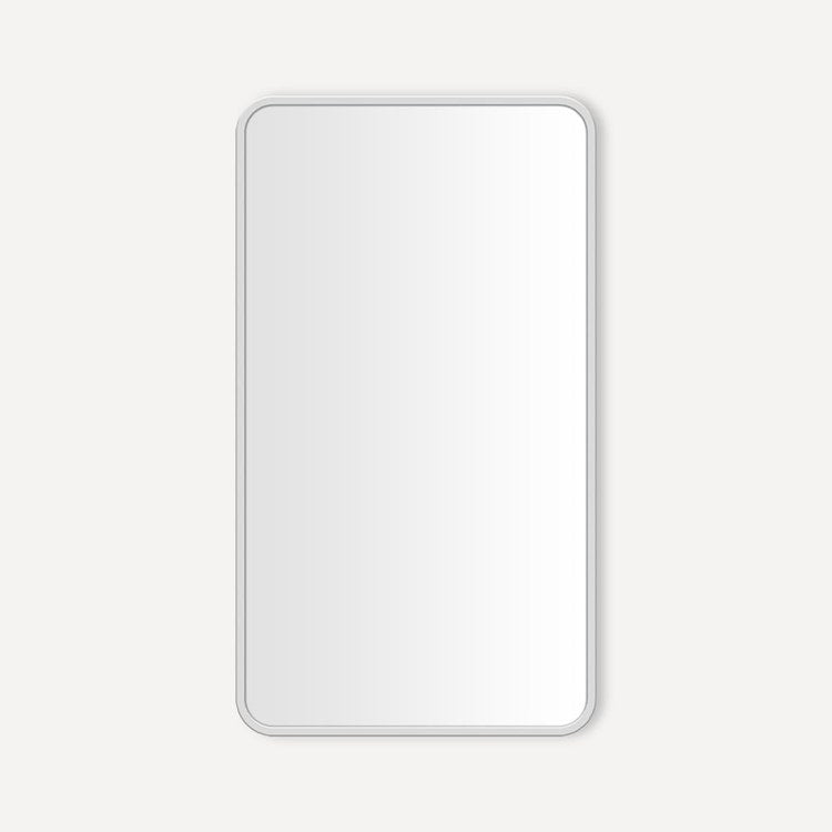 Medicine Cabinet Craft Cabinet Series 20 x 34 Inch 1 Doors Mirrored Polished Stainless Steel Flat Top Rounded Corners Slow Close - Image 1