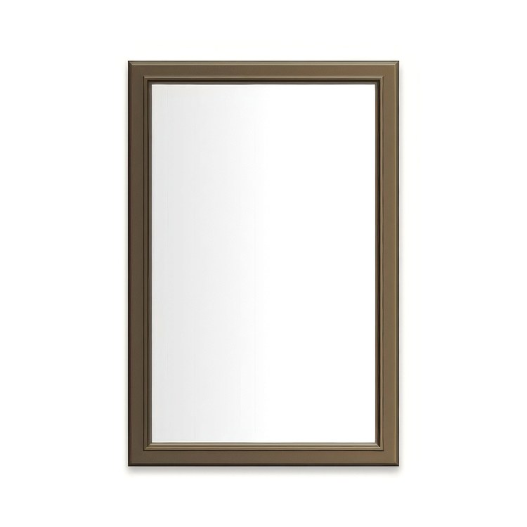 Medicine Cabinet Main Line 20 x 30 Inch 1 Doors Framed Mirror Brushed Bronze Flat Top Bryn Mawr Frame Slow Close Hinges 4 Inch - Image 1
