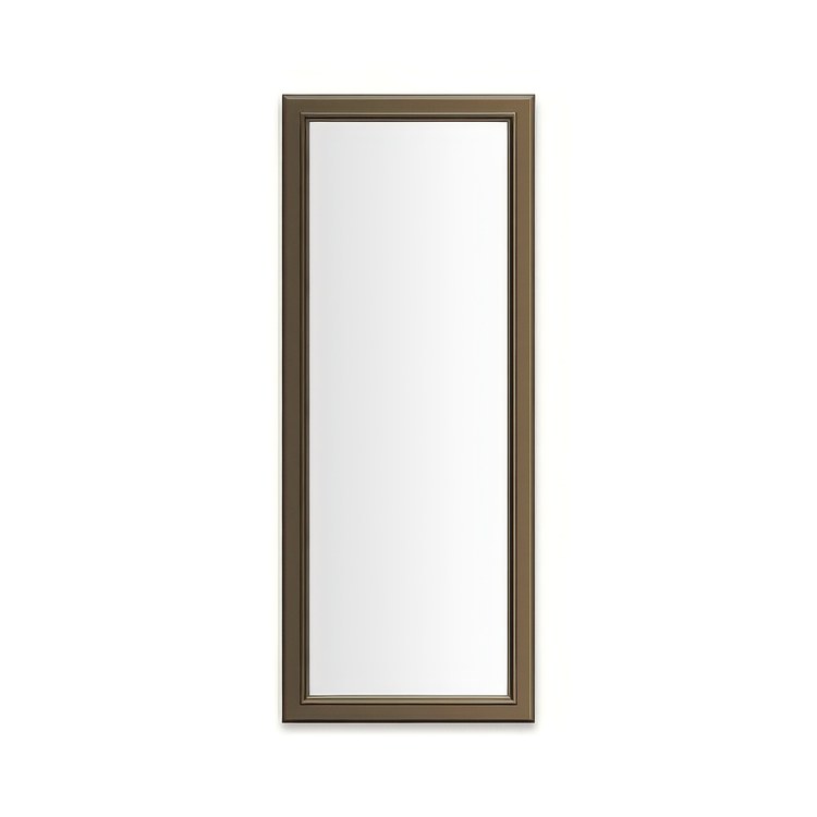Medicine Cabinet Main Line 16 x 40 Inch 1 Doors Framed Mirror Brushed Bronze Flat Top Bryn Mawr Frame Slow Close Hinges 4 Inch - Image 1