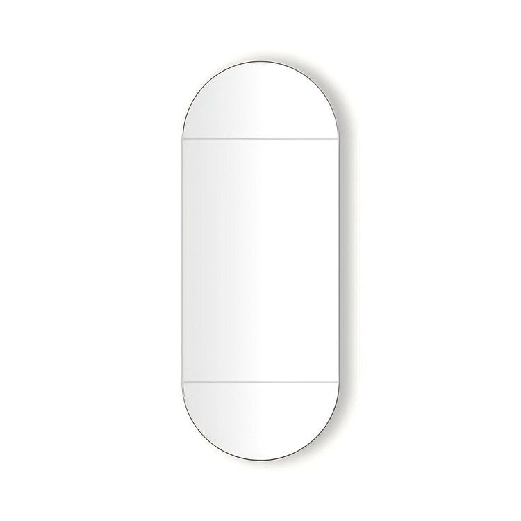 Medicine Cabinet Main Line 20 x 50 Inch 1 Doors Mirrored Polished Stainless Steel Pill Shaped Murray Hill Pill Slow Close Hinges 4 Inch - Image 1