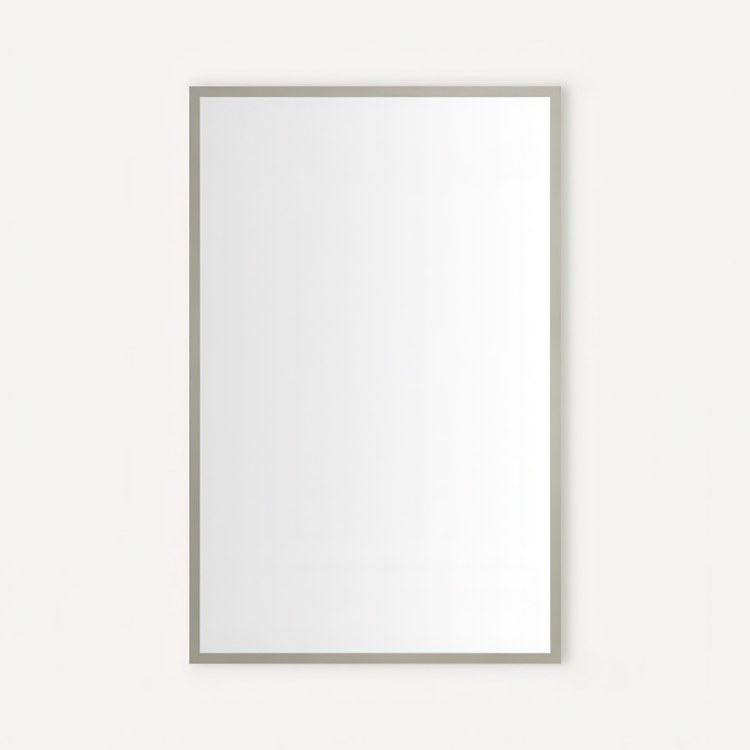 Medicine Cabinet Craft Cabinet Series 20 x 30 Inch 1 Doors Mirrored Brushed Pewter Flat Top Thin Framed Slow Close/Electric Upgrade - Image 1