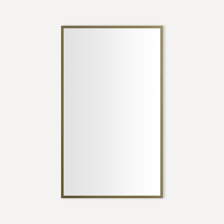 Medicine Cabinet Craft Cabinet Series 24 x 44 Inch 1 Doors Mirrored Aged Brass Flat Top Thin Framed Slow Close/Electric Upgrade - Image 1