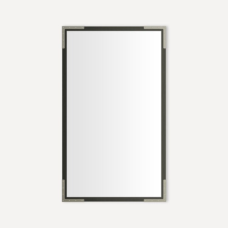 Medicine Cabinet Craft Cabinet Series 24 x 40 Inch 1 Doors Mirrored Iron Black/Brushed Pewter Flat Top Slow Close/Electric Upgrade - Image 1