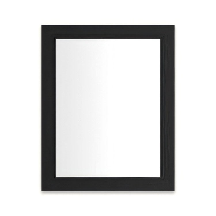 Medicine Cabinet Main Line 24 x 30 Inch 1 Doors Framed Mirror Brushed Black Flat Top Merion Frame Slow Close Hinges Sliding Magnification Mirror Magnetic Strip Interior Lighting USB Charging ports Electrical Outlets Phone Holder 4 Inch - Image 1