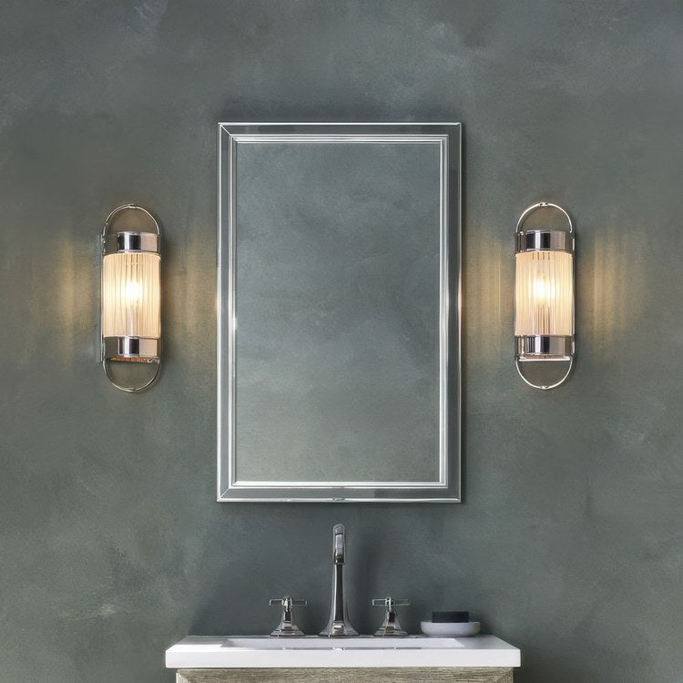 Medicine Cabinet Main Line 24W x 30H Inch 1 Doors Framed Mirror Brushed Bronze Flat Top Bryn Mawr Frame Slow Close Hinges Sliding Magnification Mirror Magnetic Strip Interior Lighting USB Charging ports Electrical Outlets Phone Holder 4 Inch - Image 2