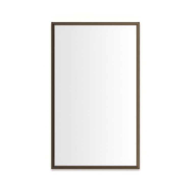 Medicine Cabinet Main Line 24 x 40 Inch 1 Doors Framed Mirror Chrome Flat Top Rosemont Frame Slow Close Hinges 4 Inch - Image 1