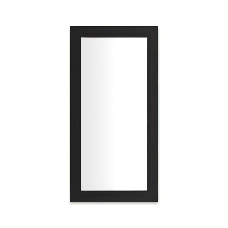 Medicine Cabinet Main Line 20 x 40 Inch 1 Doors Framed Mirror Brushed Black Flat Top Merion Frame Slow Close Hinges Sliding Magnification Mirror Magnetic Strip Interior Lighting USB Charging ports Electrical Outlets Phone Holder 4 Inch - Image 1