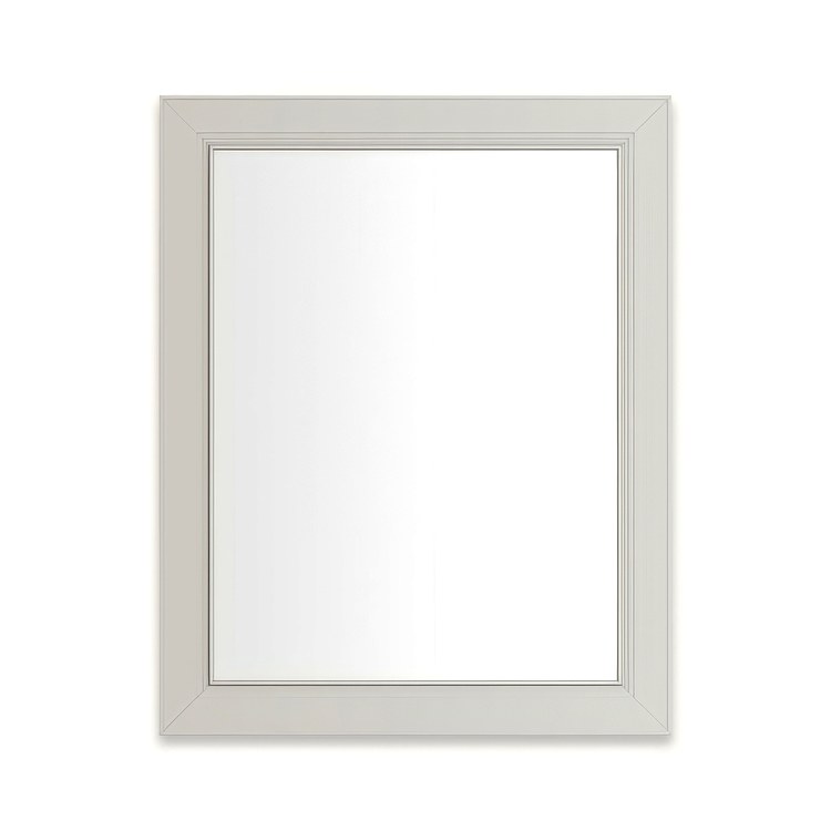 Medicine Cabinet Main Line 24 x 30 Inch 1 Doors Framed Mirror Polished Nickel Flat Top Merion Frame Slow Close Hinges 4 Inch - Image 1
