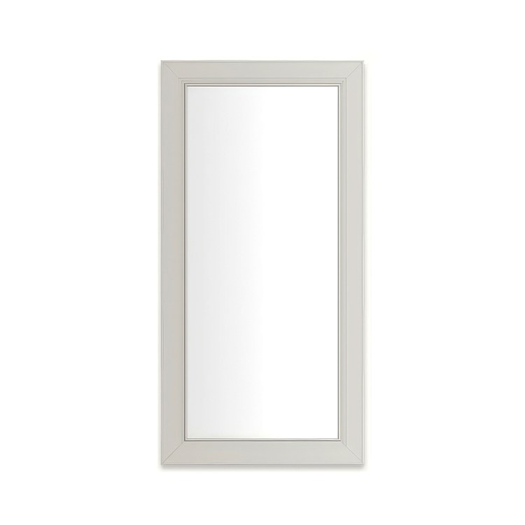 Medicine Cabinet Main Line 20 x 40 Inch 1 Doors Framed Mirror Polished Nickel Flat Top Merion Frame Slow Close Hinges 4 Inch - Image 1