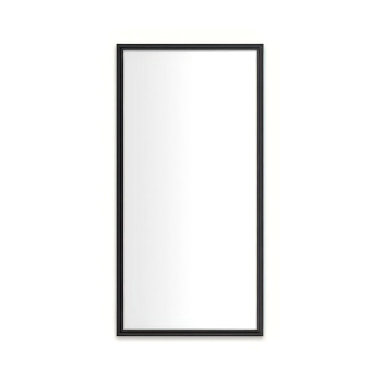 Medicine Cabinet Main Line 20 x 40 Inch 1 Doors Framed Mirror Brushed Black Flat Top Rosemont Frame Slow Close Hinges 4 Inch - Image 1
