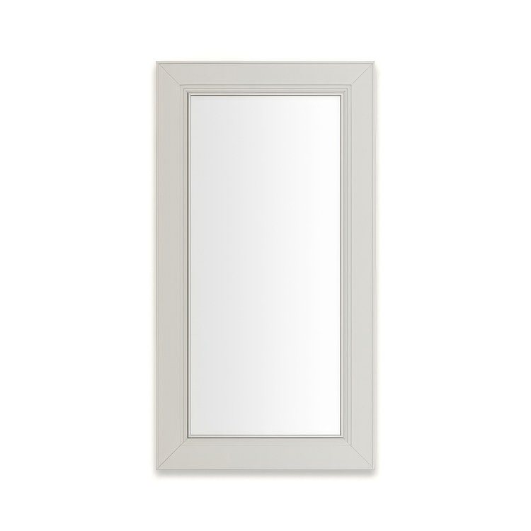 Medicine Cabinet Main Line 16 x 30 Inch 1 Doors Framed Mirror Polished Nickel Flat Top Merion Frame Slow Close Hinges 4 Inch - Image 1
