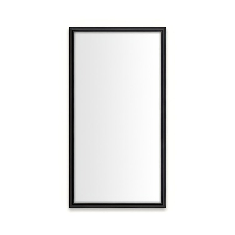 Medicine Cabinet Main Line 16 x 30 Inch 1 Doors Framed Mirror Brushed Black Flat Top Rosemont Frame Slow Close Hinges 4 Inch - Image 1