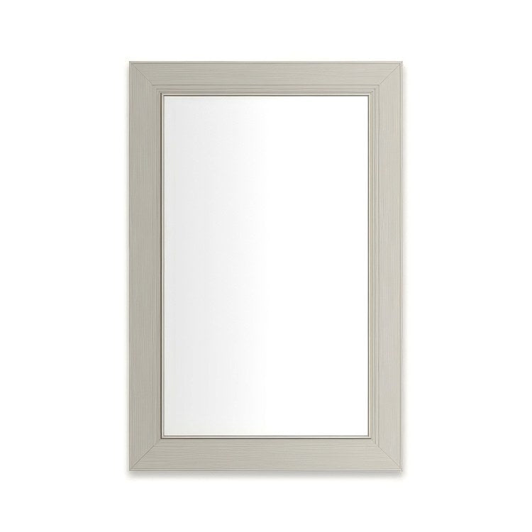 Medicine Cabinet Main Line 20 x 30 Inch 1 Doors Framed Mirror Nickel Flat Top Merion Frame Slow Close Hinges 4 Inch - Image 1