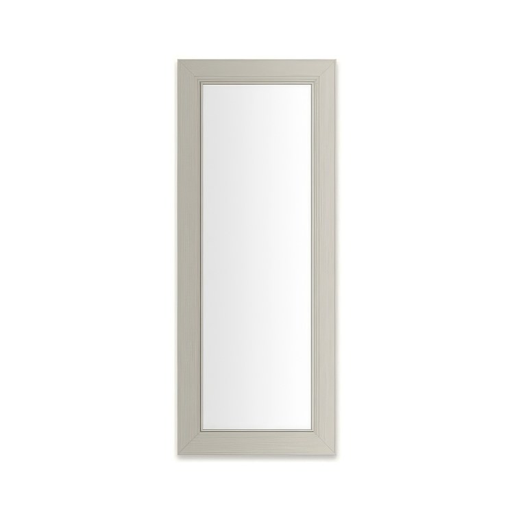 Medicine Cabinet Main Line 16 x 40 Inch 1 Doors Framed Mirror Nickel Flat Top Merion Frame Slow Close Hinges 4 Inch - Image 1