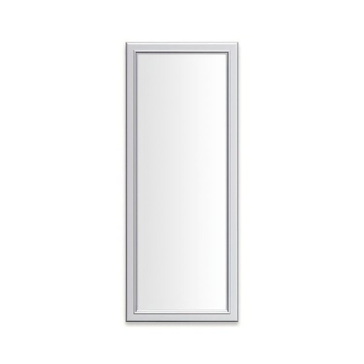 Medicine Cabinet Main Line 16 x 40 Inch 1 Doors Framed Mirror Chrome Flat Top Bryn Mawr Frame Slow Close Hinges 4 Inch - Image 1