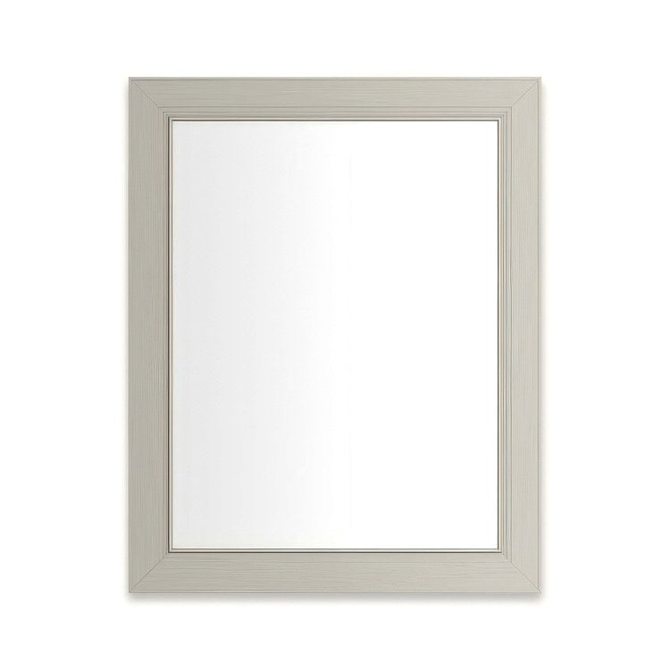 Medicine Cabinet Main Line 24 x 30 Inch 1 Doors Framed Mirror Nickel Flat Top Merion Frame Slow Close Hinges Sliding Magnification Mirror Magnetic Strip Interior Lighting USB Charging ports Electrical Outlets Phone Holder 4 Inch - Image 1
